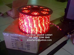 Lampu LED Selang Hias Warna Merah